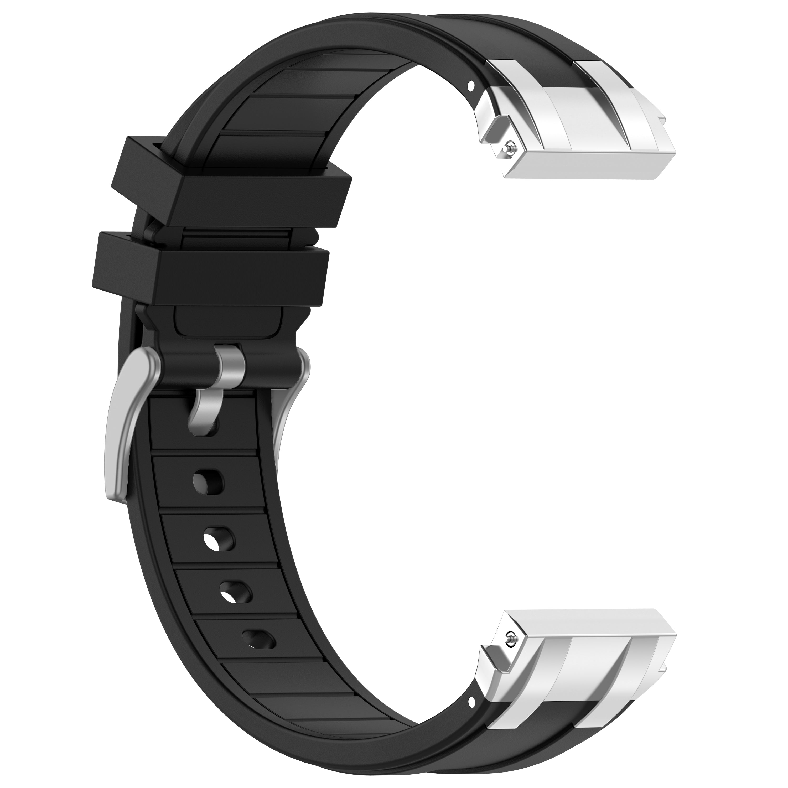 For Huawei / Samsung 22mm Universal Smartwatch Strap Silicone Replacement Band - Black For Huawei / Samsung 22mm Universal Smartwatch Strap Silicone Replacement Band - Black